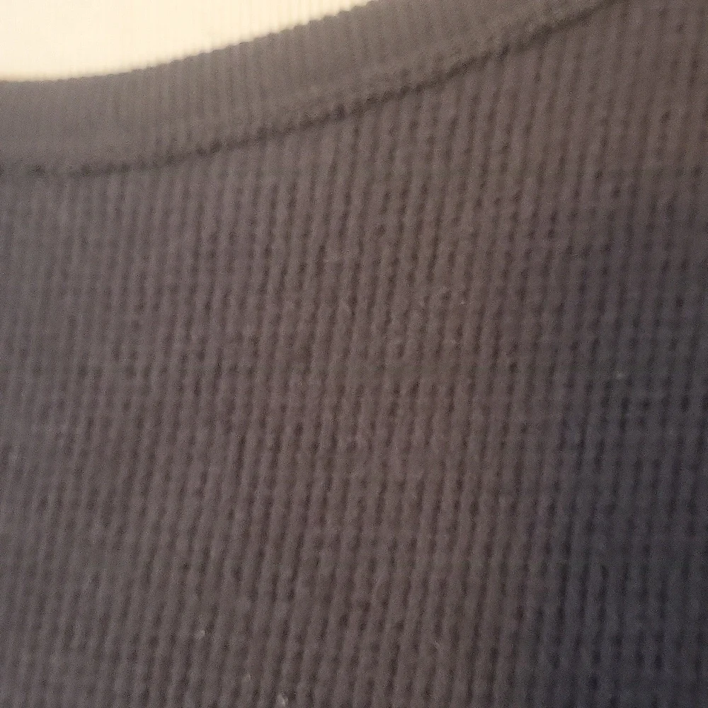 We The Free People Solid Black Waffle Knit Top Large Oversized A Line Swing - Picture 3 of 7